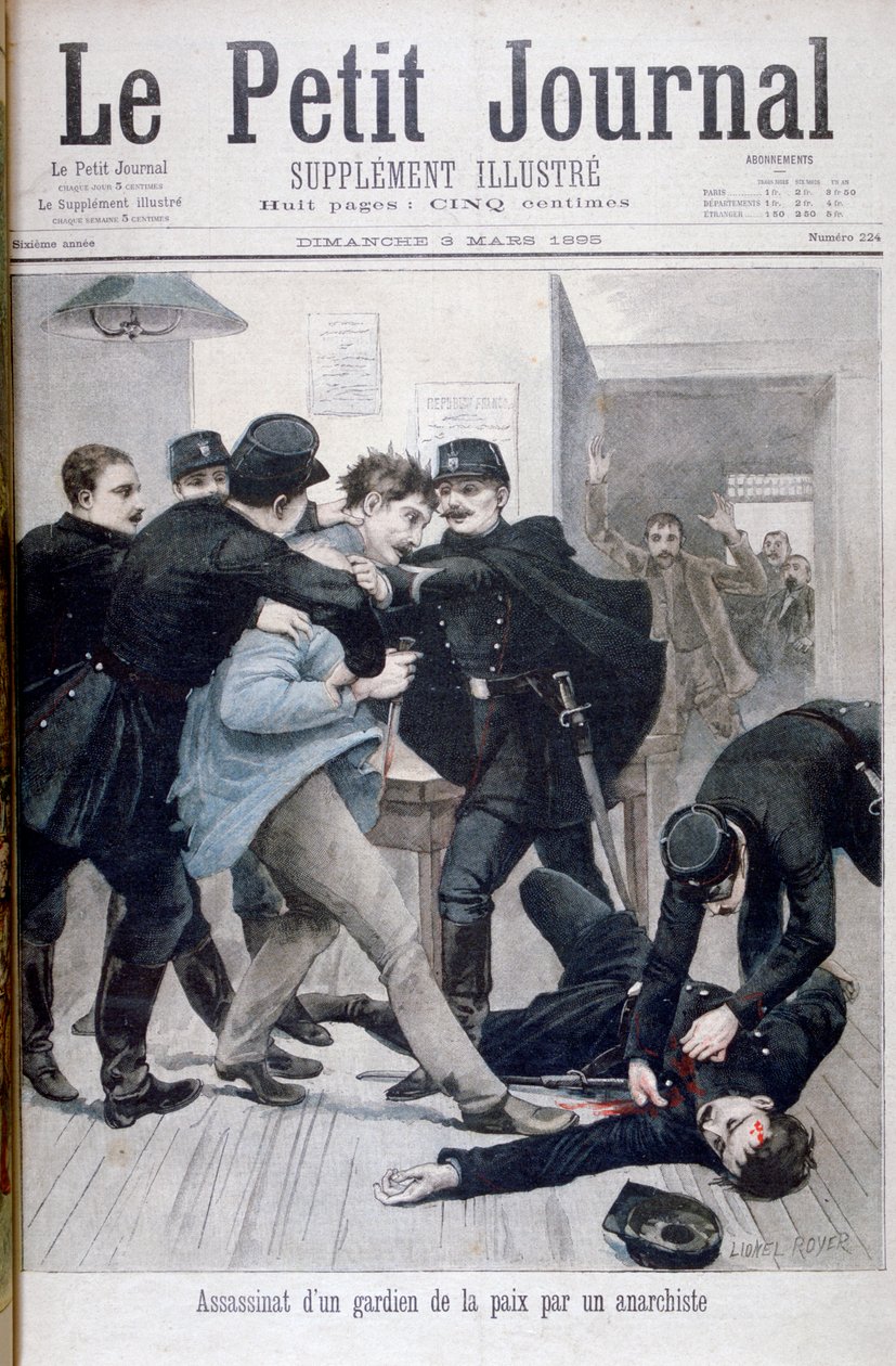 Anarchista meggyilkolása egy rendőr ellen, 1895 alkotó: Lionel Noel Royer