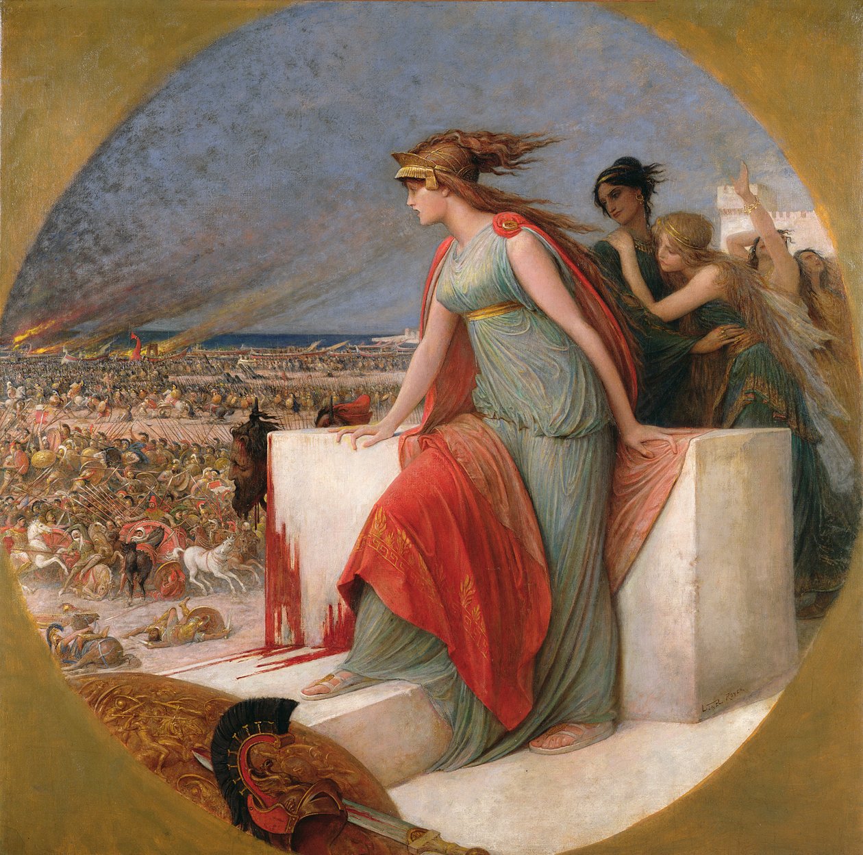 Csatajelenet, 1890 körül (olaj, vászon) alkotó: Lionel Noel Royer