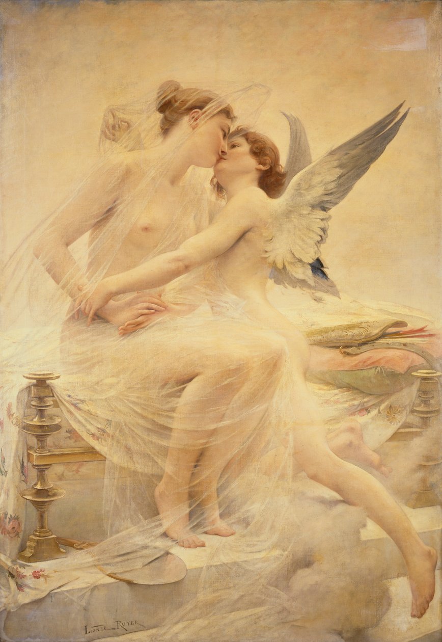 Ámor és psziché (olaj, vászon) alkotó: Lionel Noel Royer