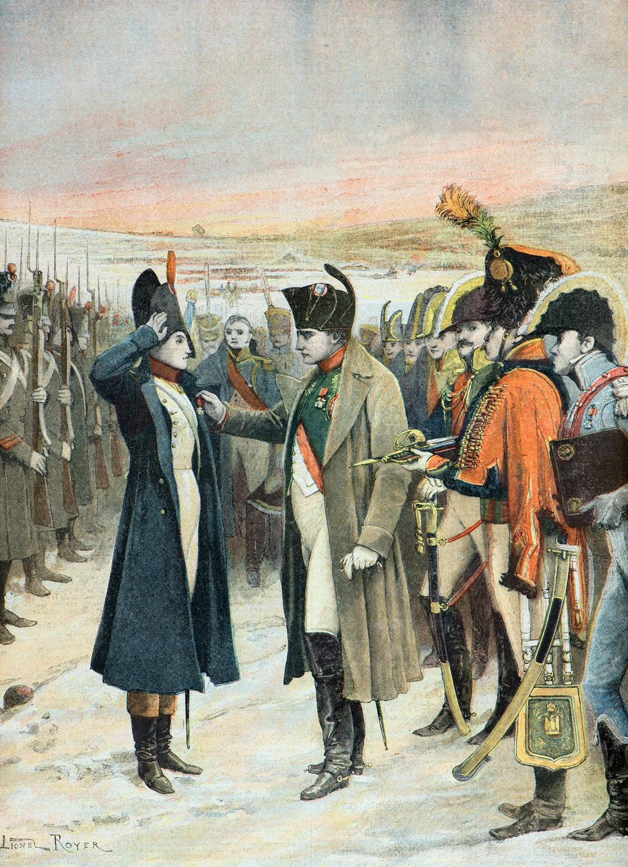 Napóleon kitünteti Marie Jeanne Schellincket 1808-ban alkotó: Lionel Noel Royer