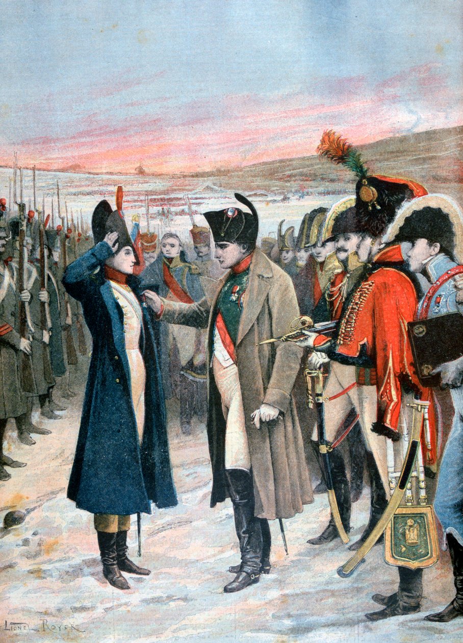 Napóleon bemutatja Marie Schellinck női tisztnek a Honneur légiót, 1808 1894 alkotó: Lionel Noel Royer