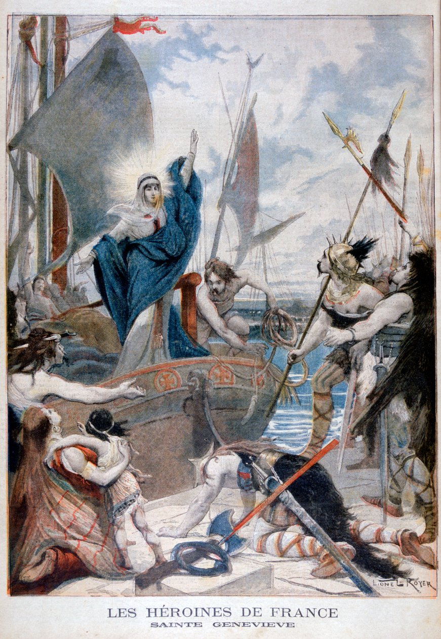 Szent Genevieve, Franciaország hősnője, 1896 alkotó: Lionel Noel Royer