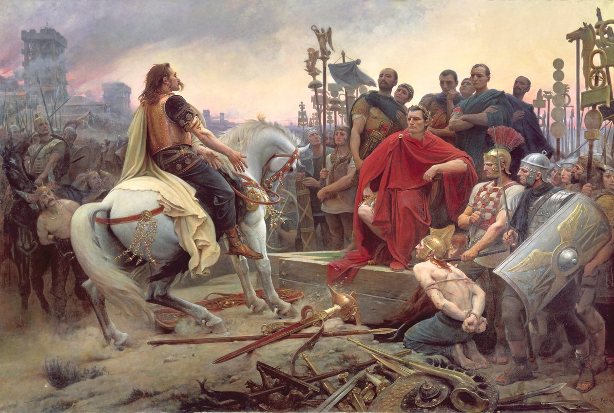 Vercingetorix ledobja a karját Julius Caesar lábai elé, 1899 alkotó: Lionel Noel Royer