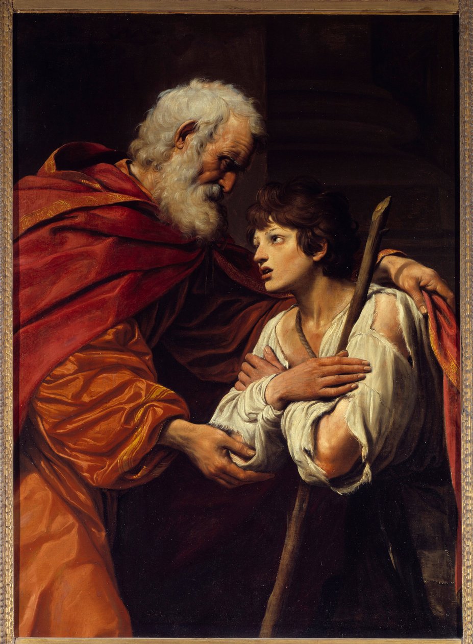 A tékozló gyermek visszatérése. Leonello Spada (1576-1622) festménye alkotó: Lionello Spada