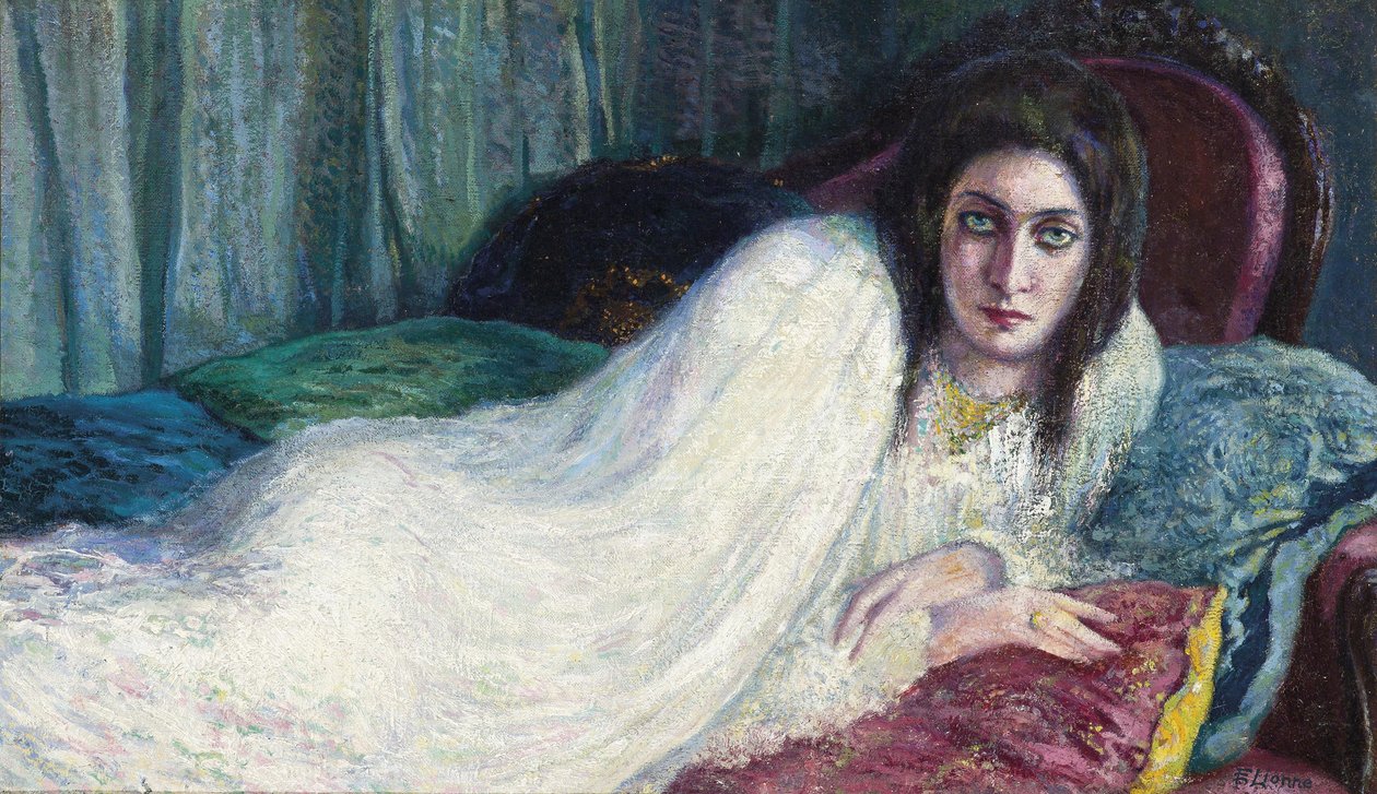 Lány a kanapén Lány a kanapén, c. 1910. alkotó: Lionne