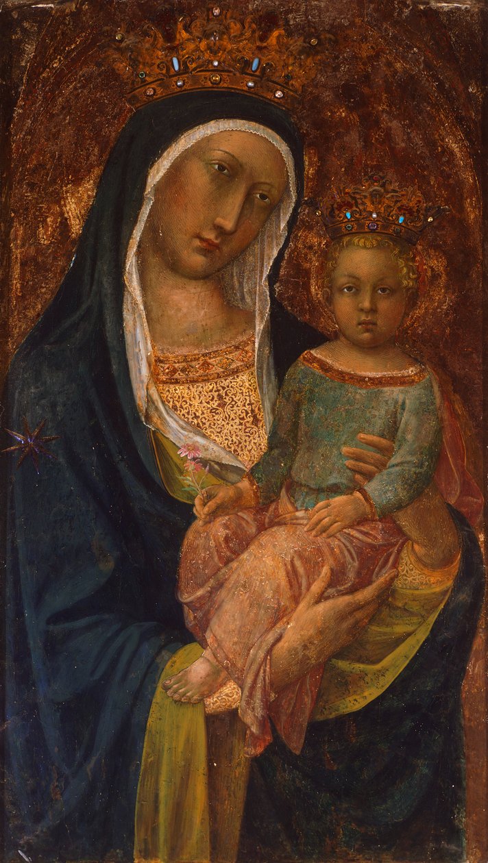 Lippo Vanni Madonna gyermekével (aktív 1344 és 1375 között), Radicondoli plébániatemplom, Siena alkotó: Lippo Vanni