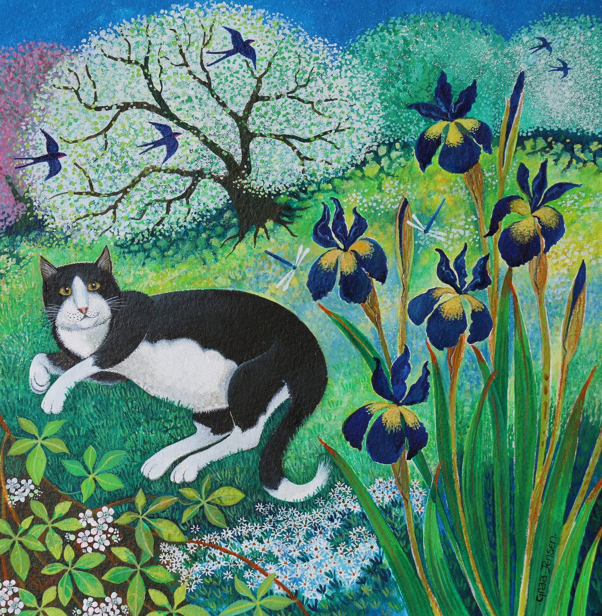 Kits Garden, 2017, (akril papíron) alkotó: Lisa Graa Jensen
