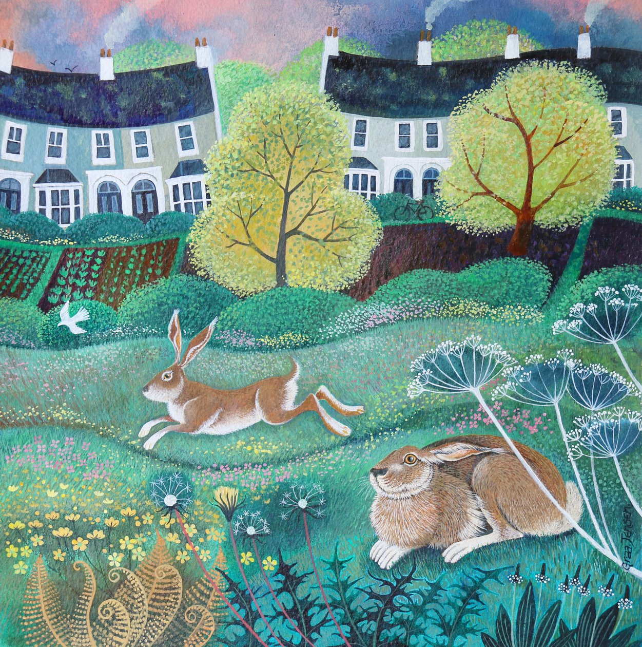 Left to Nature, 2017, (akril, papír) alkotó: Lisa Graa Jensen