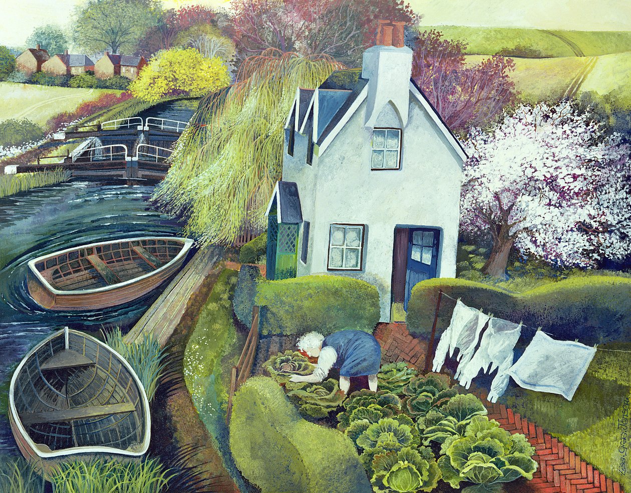 Szent Katalin, Kapukzár (wc és gouache papíron) alkotó: Lisa Graa Jensen