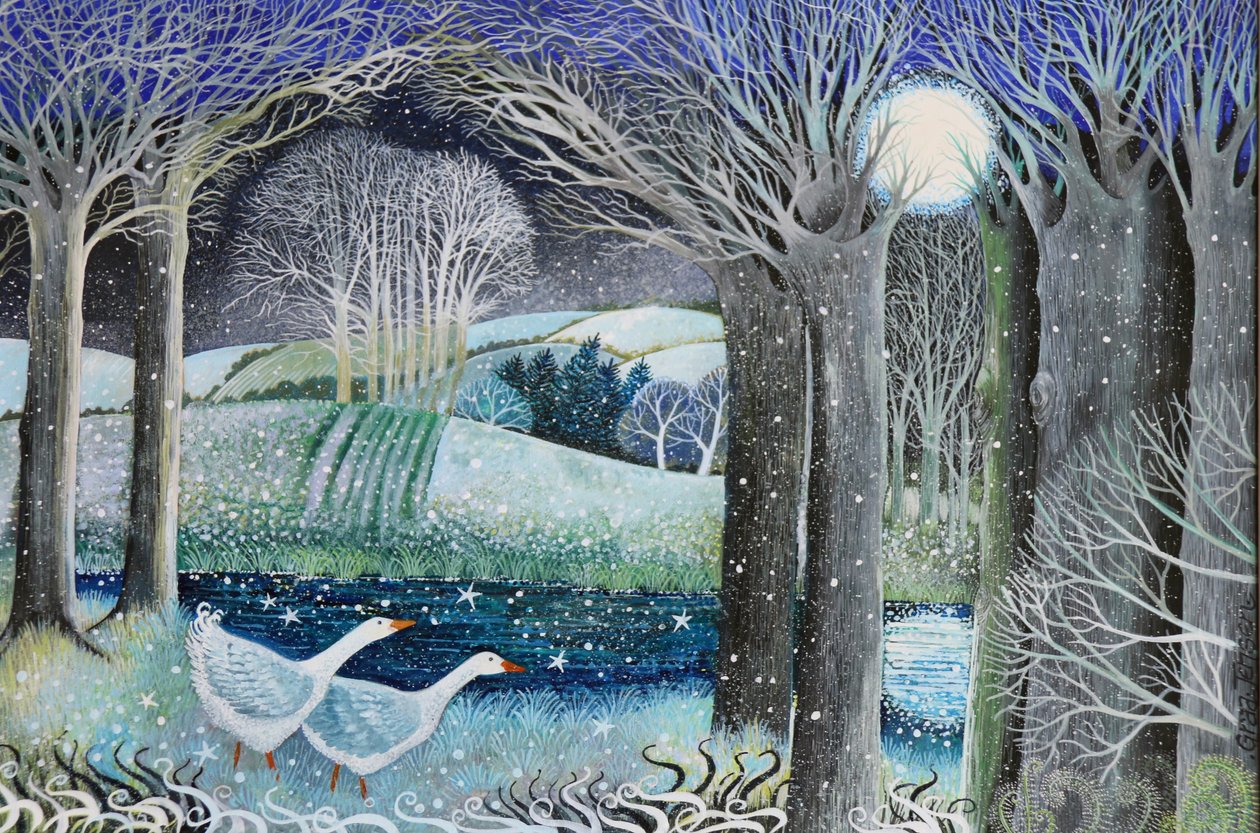 Starry River 2018 (akril, papír) alkotó: Lisa Graa Jensen