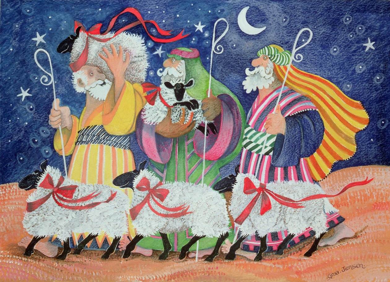 Három pásztor (wc és gouache, papír) alkotó: Lisa Graa Jensen