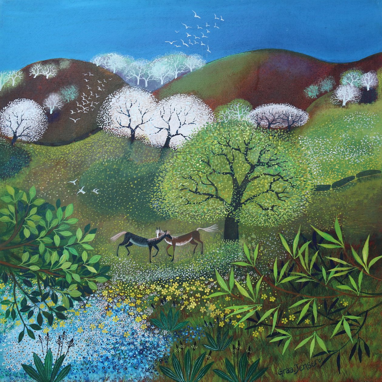 Burst of Spring, 2025 (akril, vászon) alkotó: Lisa Graa Jensen