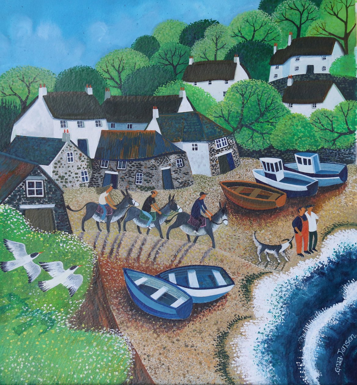 Cadgwith kikötő, 2018 alkotó: Lisa Graa Jensen