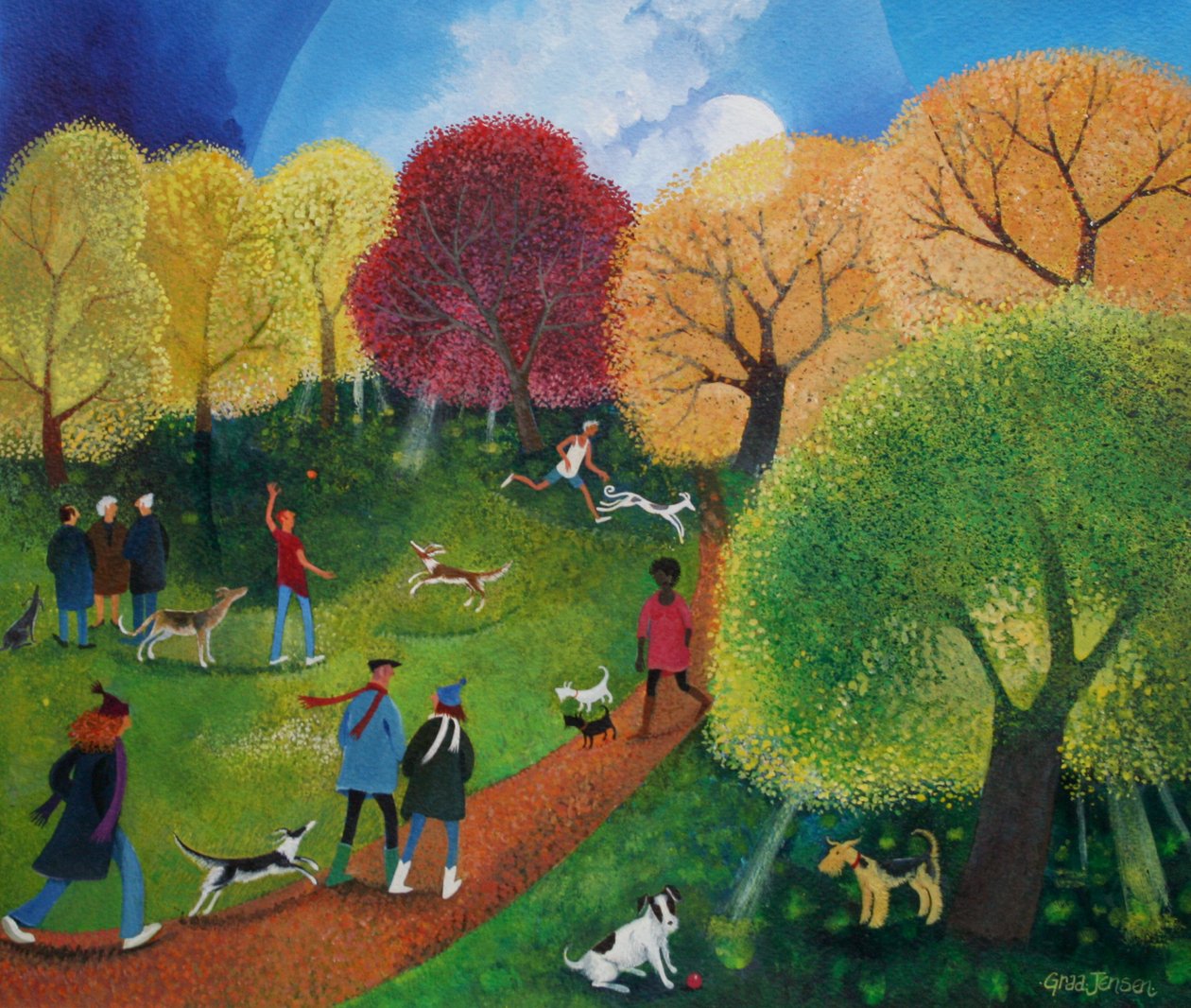 Daily Constitutional, 2015, (akril tinták papíron) alkotó: Lisa Graa Jensen