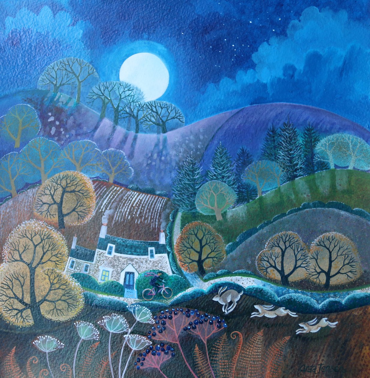 First Frost, 2017, (akril tinták papíron) alkotó: Lisa Graa Jensen