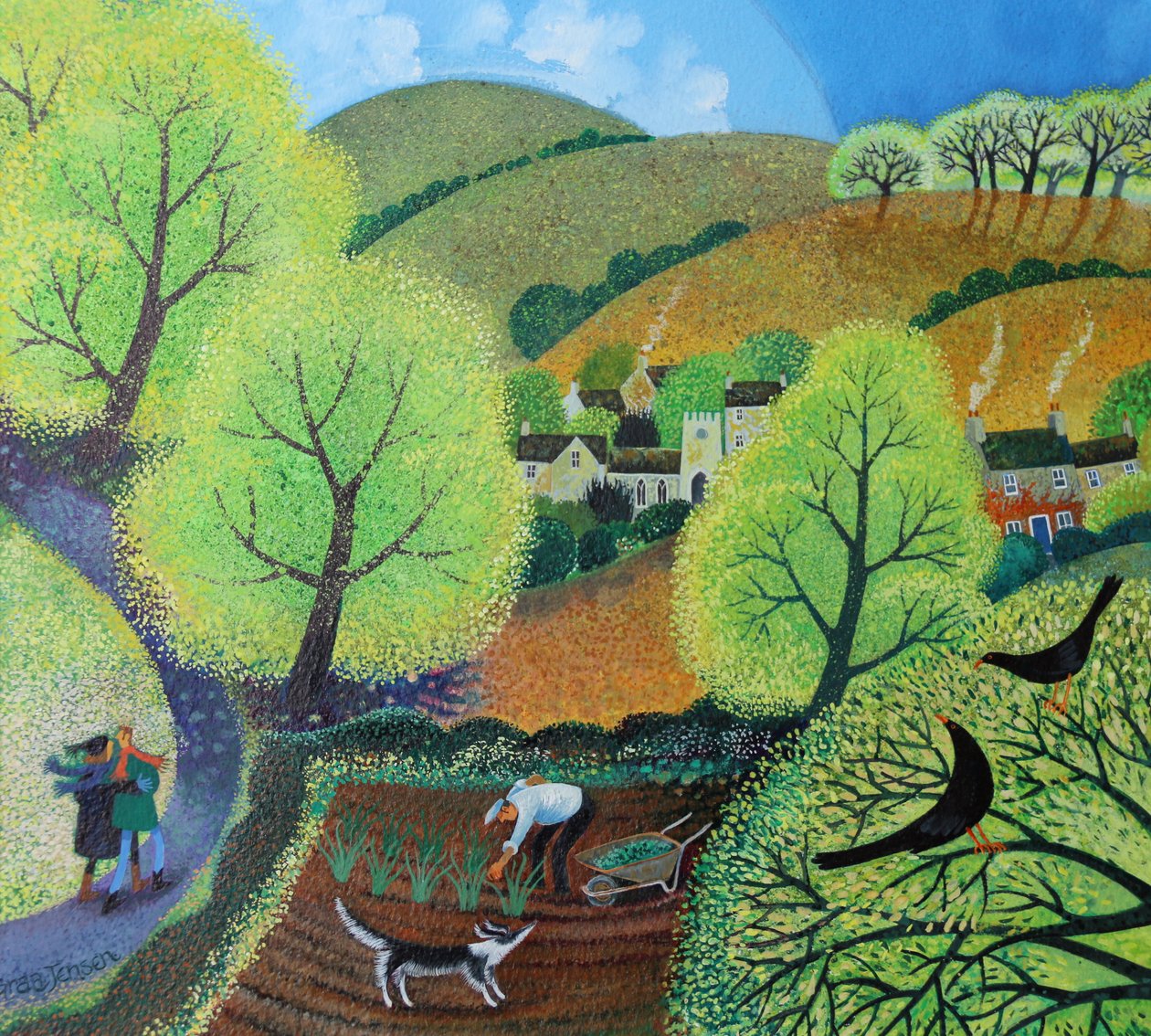 Sétára, 2016 (akril tinták papíron) alkotó: Lisa Graa Jensen