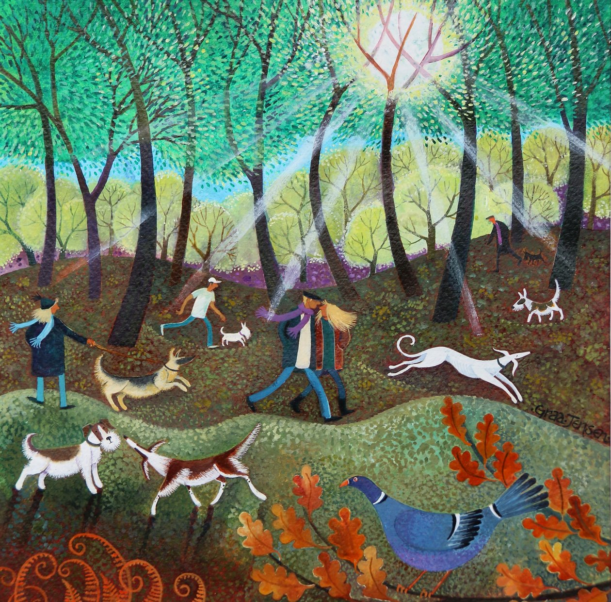 Sunburst, 2022 (akril vászonra gessóval) alkotó: Lisa Graa Jensen