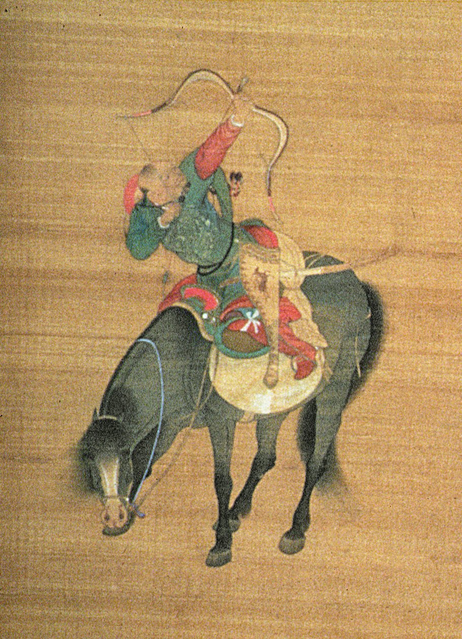 Kublai kán (1214-94) Vadászat (részletek), Jüan-dinasztia (tinta és szín a selyemen) (lásd: 150417) alkotó: Liu Kuan tao