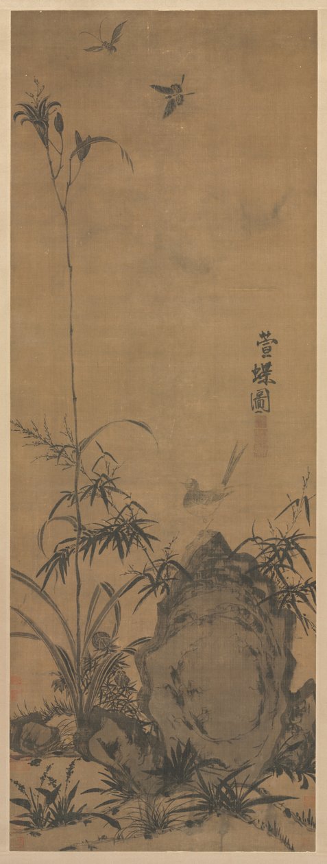 Liliom és pillangók, 1300-as évek. alkotó: Liu Shanshou