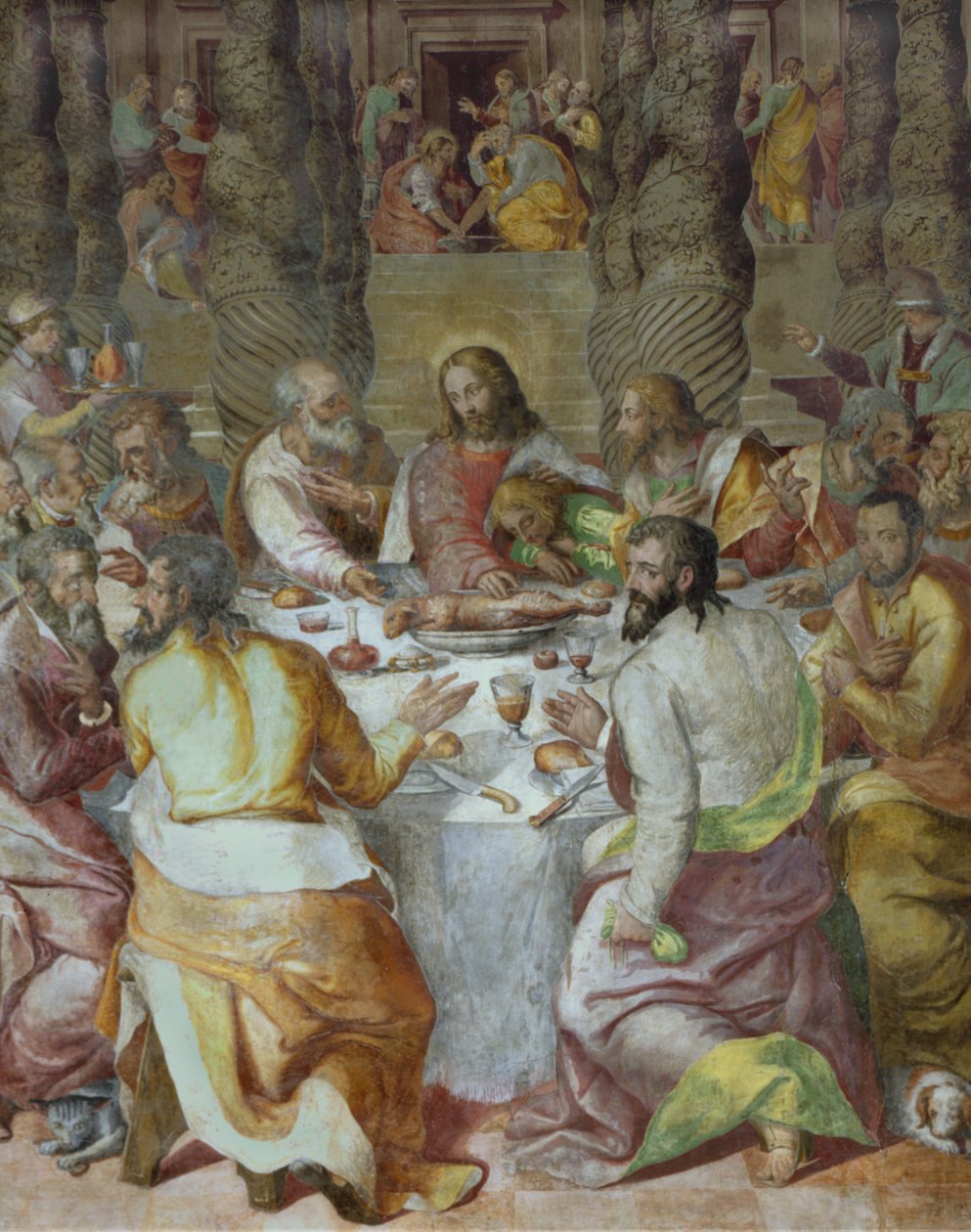 Az utolsó vacsora, 1572-75 alkotó: Livio Agresti