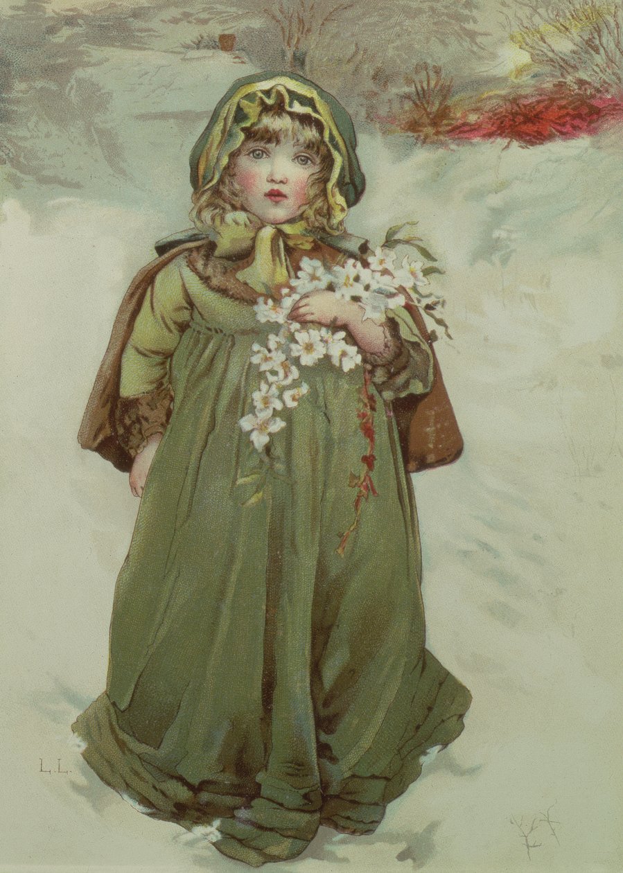 Előlap a karácsonyi rózsákból, 1880 alkotó: Lizzie Mack