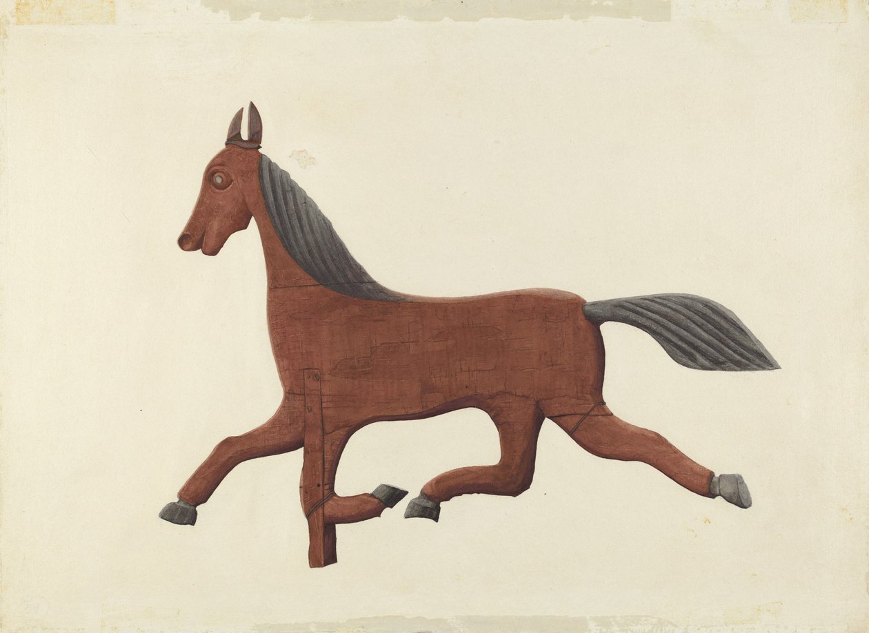 Horse Weather Vane, valószínűleg 1938. alkotó: Lloyd Broome