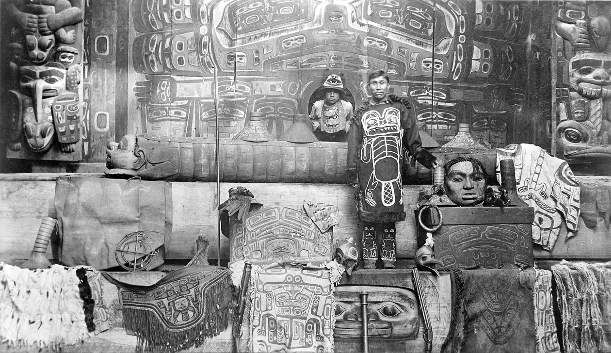 Egy alaszkai indiánfőnökök háza, 1897 alkotó: Lloyd Valentine and Pond, Edwin Percy Winter