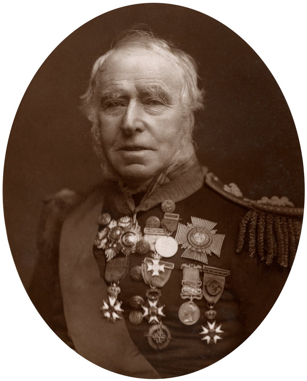 Sir Sydney Colpoys Dacres admirális, a Greenwich Kórház kormányzója, 1883. alkotó: Lock and Whitfield