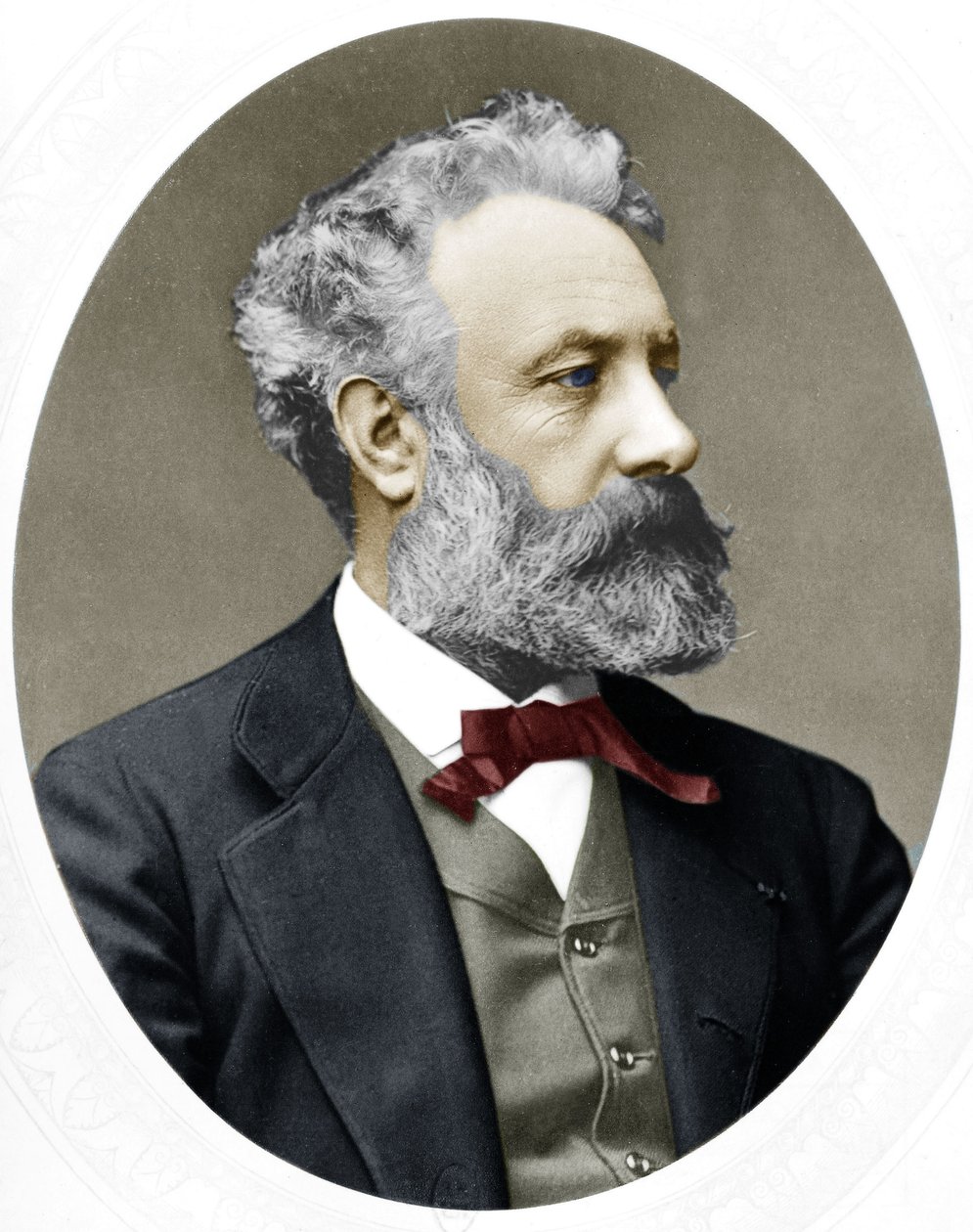 Jules Verne (1828-1905) francia regényíró, itt 1877-ben alkotó: Lock and Whitfield