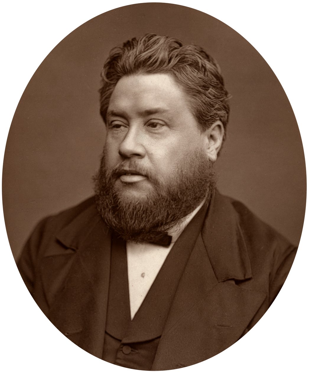 Charles Haddon Spurgeon tiszteletes, a Metropolitan Tabernákulum lelkésze, 1880. alkotó: Lock and Whitfield