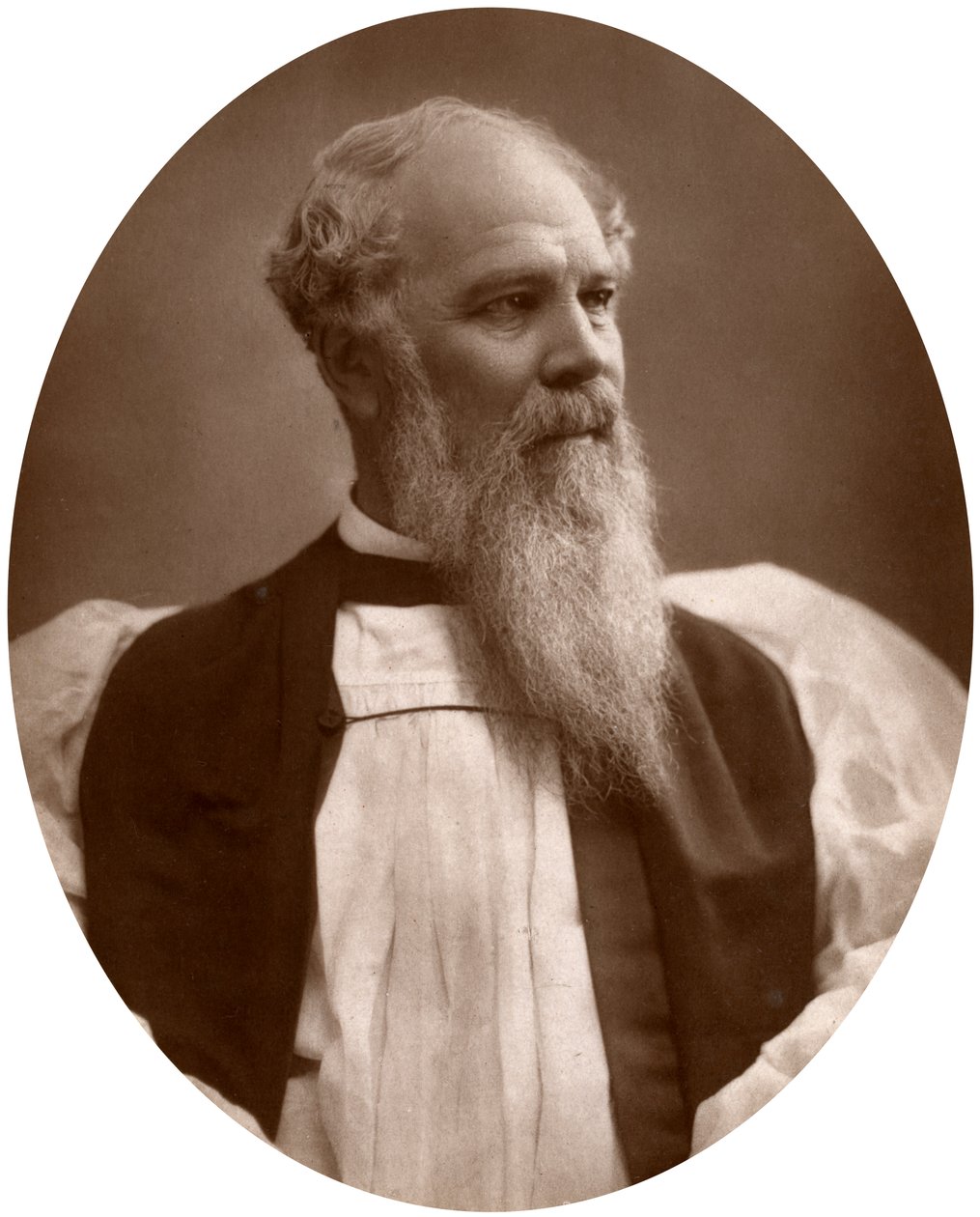 Jobb oldali tiszteletes, John Charles Ryle, DD, Liverpool püspöke, 1883. alkotó: Lock and Whitfield