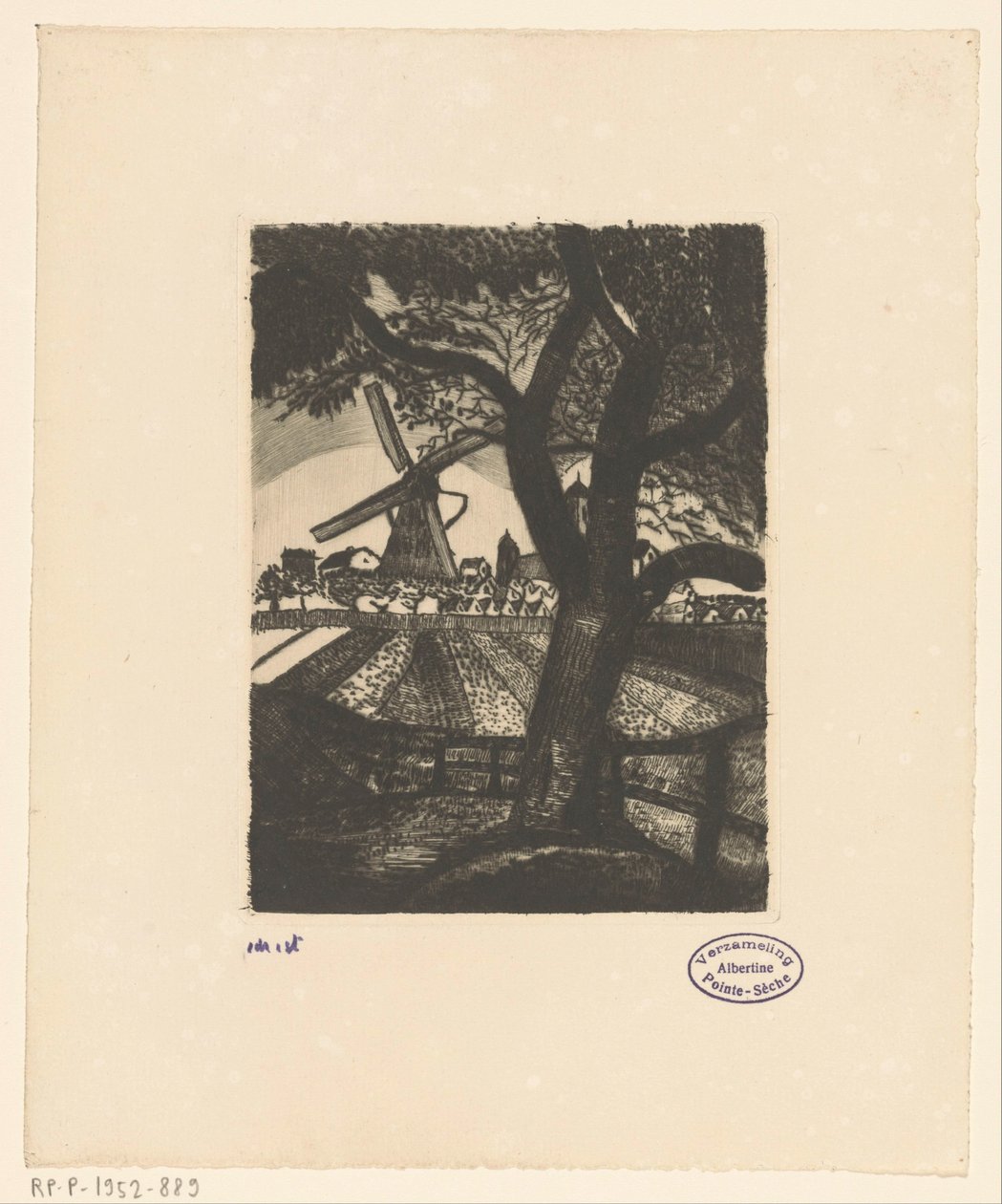Gyümölcsöskert Le Fruitier (eredeti cím) alkotó: Lodewijk Schelfhout (signed by artist)