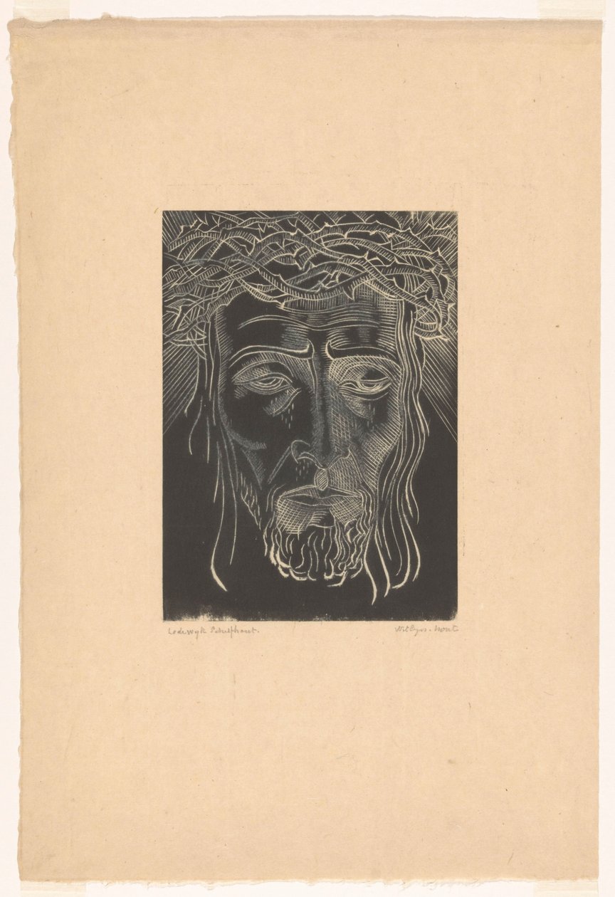 Krisztus töviskoronával alkotó: Lodewijk Schelfhout (signed by artist)