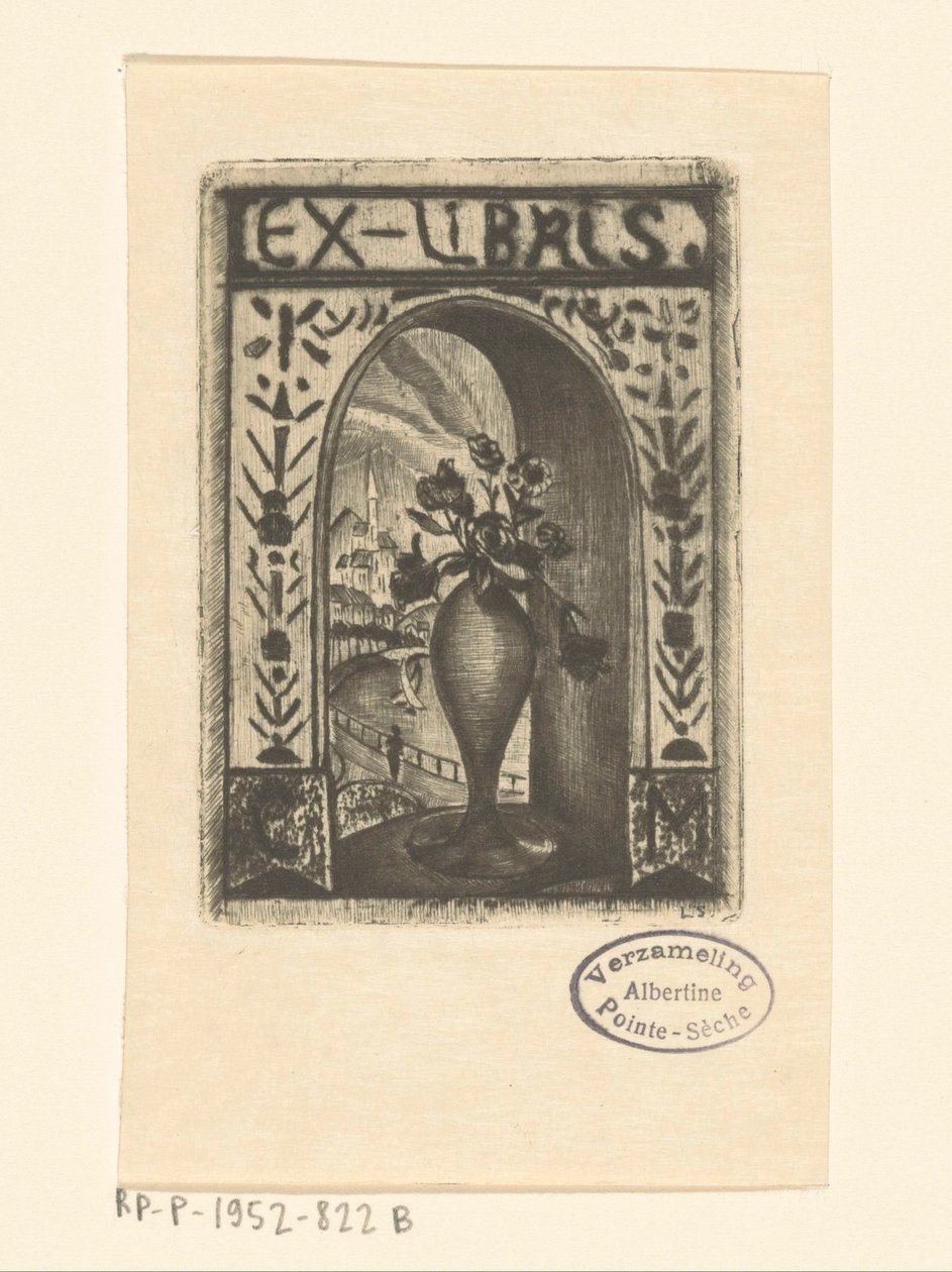 C. van der Meulen ex librisei alkotó: Lodewijk Schelfhout (signed by artist)