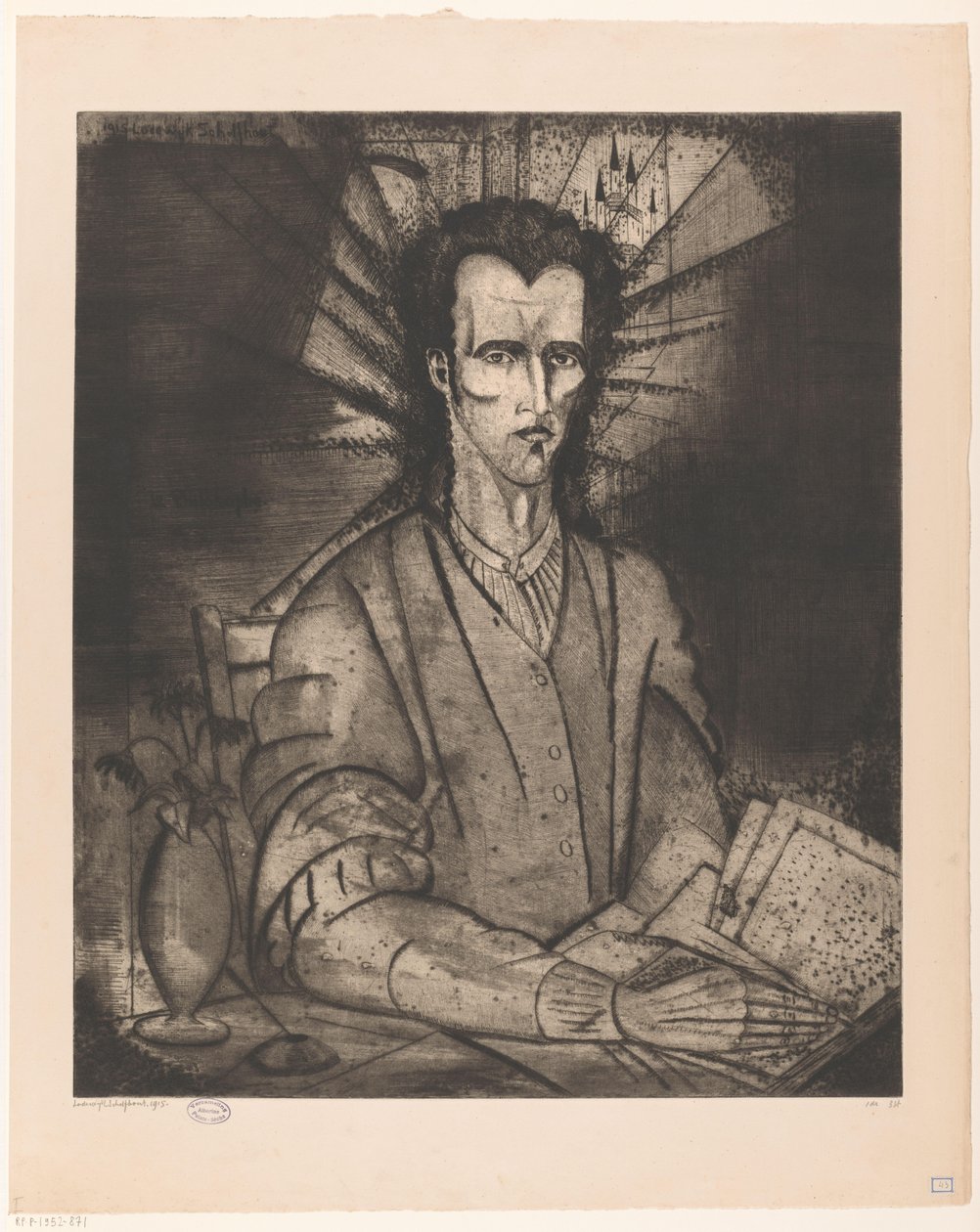 Filosoof Le Philosophe (eredeti cím a tárgyon) alkotó: Lodewijk Schelfhout (signed by artist)
