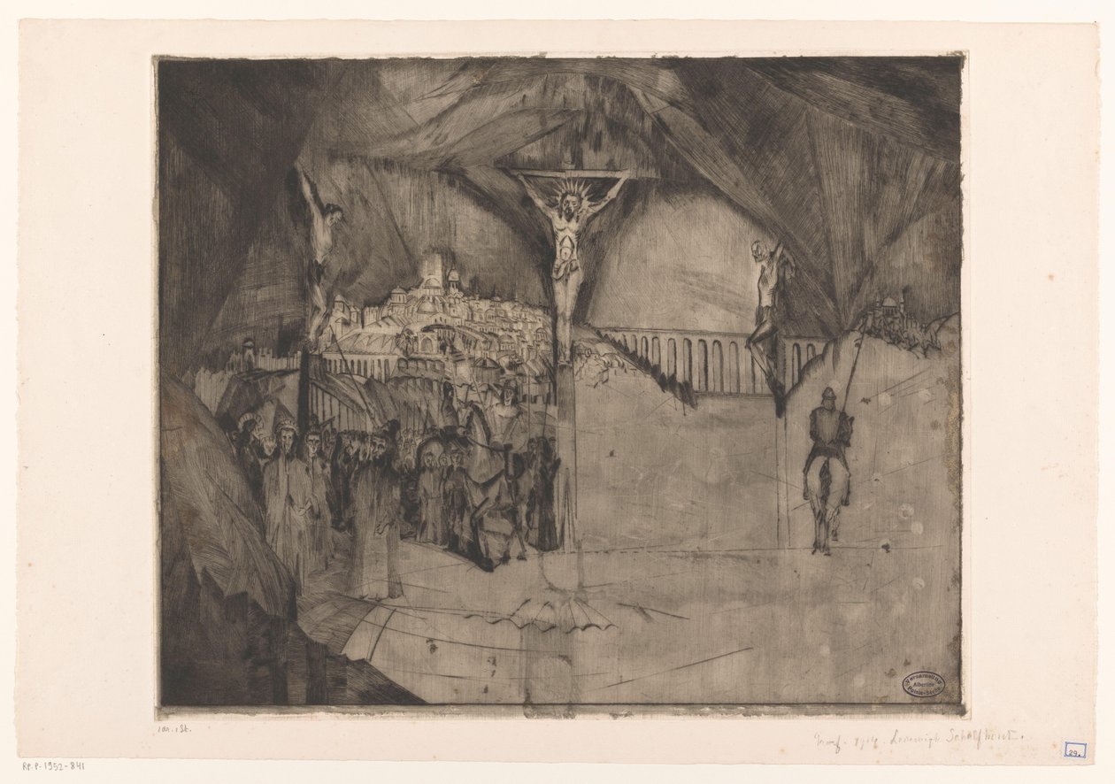 Golgota I (eredeti cím) alkotó: Lodewijk Schelfhout (signed by artist)