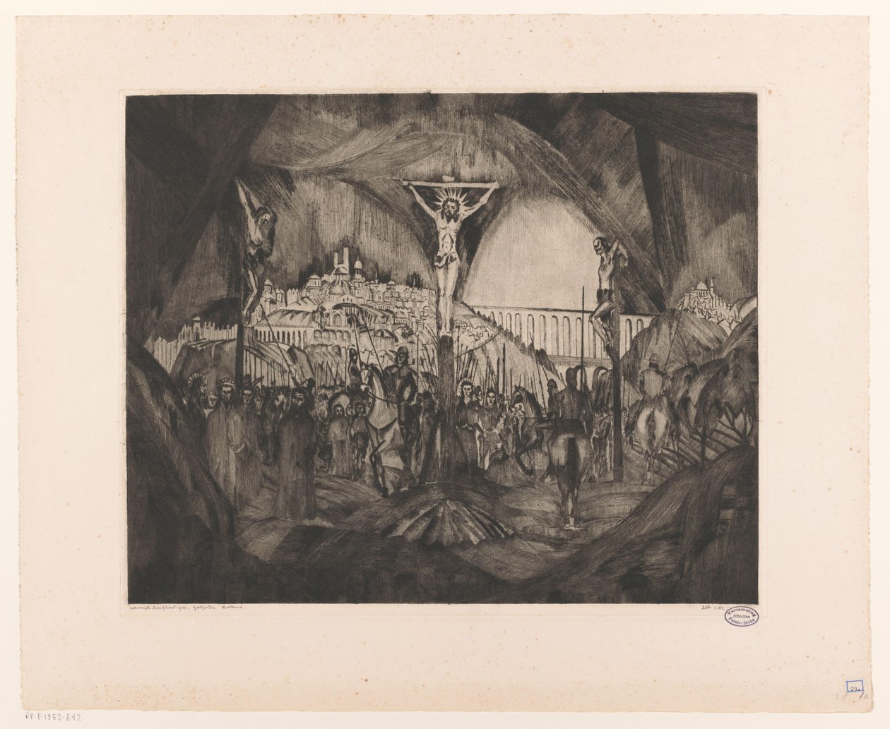 Golgota I (eredeti cím a tárgyon) alkotó: Lodewijk Schelfhout (signed by artist)