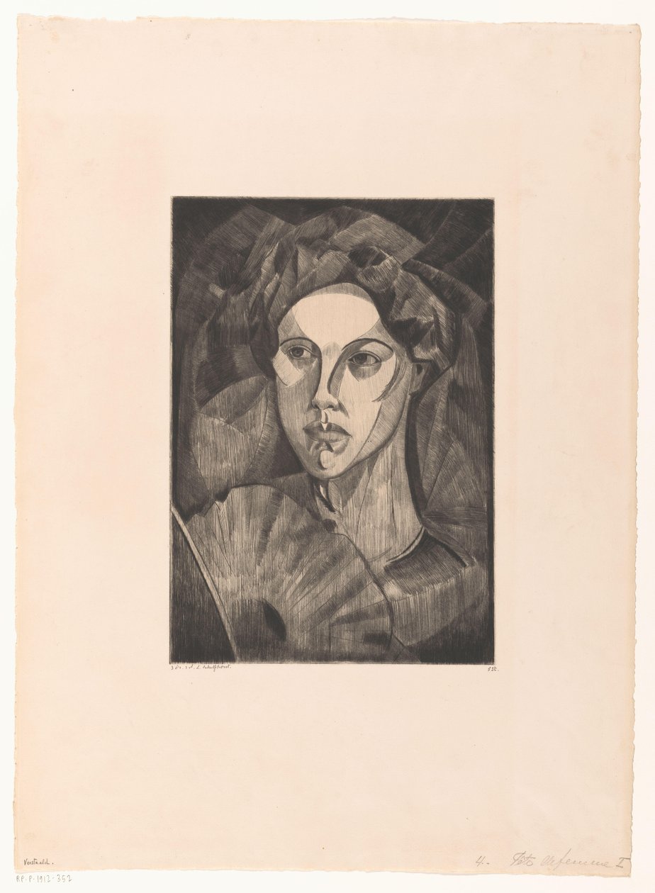 Egy nő feje Tête de femme I (eredeti cím) alkotó: Lodewijk Schelfhout (signed by artist)