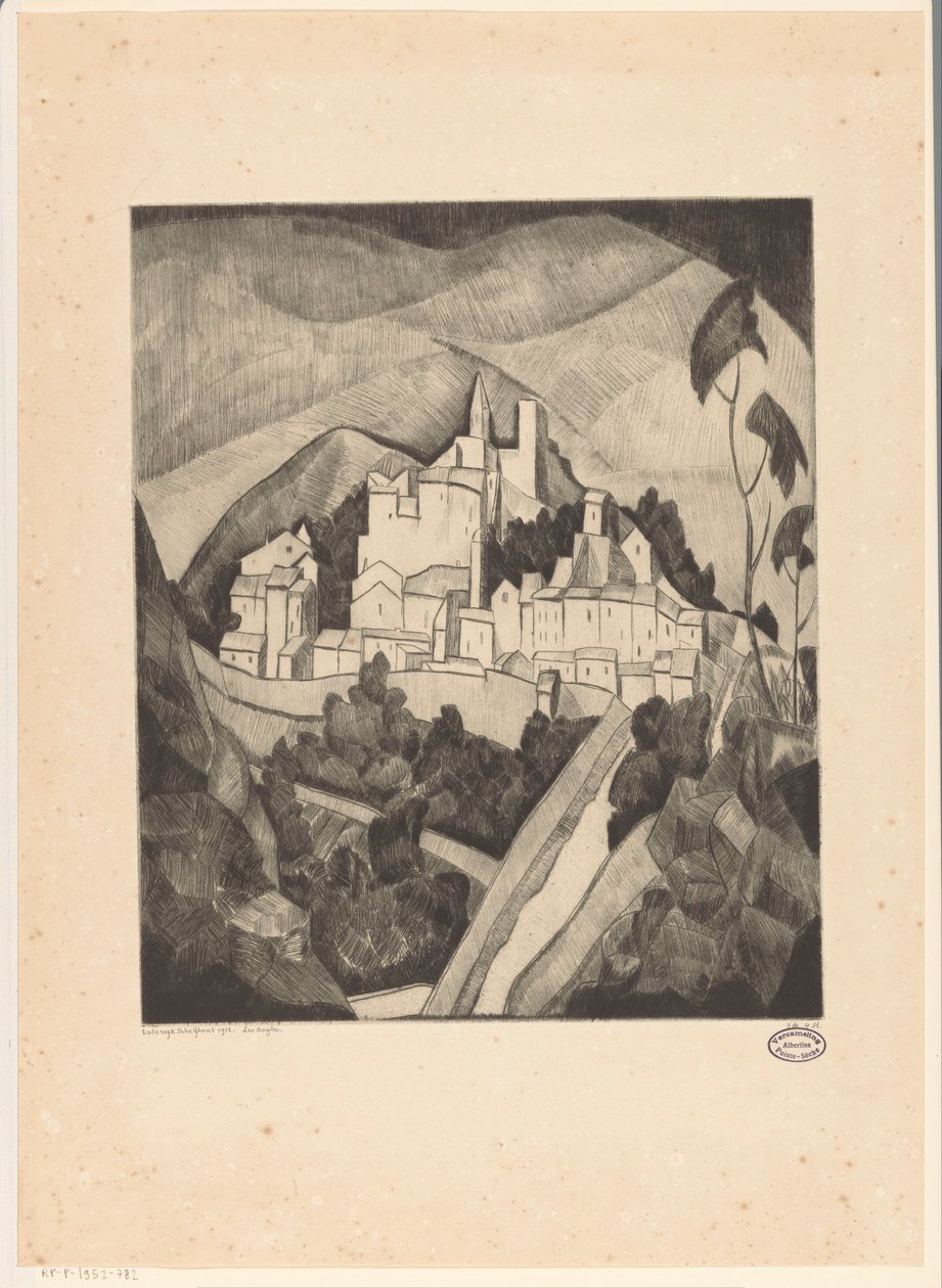 Les Angles I (eredeti cím az objektumon) alkotó: Lodewijk Schelfhout (signed by artist)