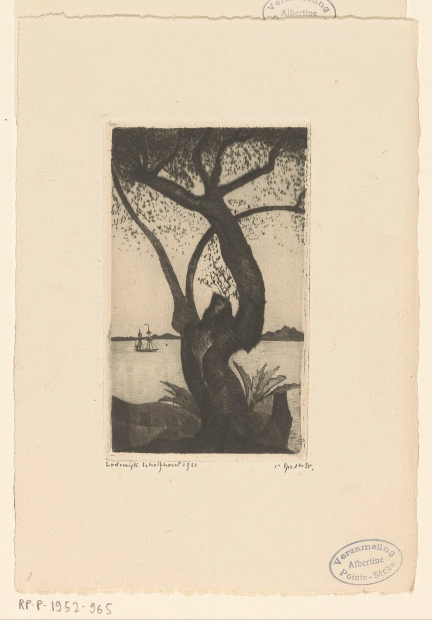 Olajfa Korzikán Olivier, Corse (eredeti cím) alkotó: Lodewijk Schelfhout (signed by artist)