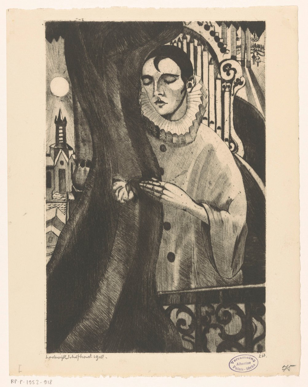 Pierrot II (eredeti cím) alkotó: Lodewijk Schelfhout (signed by artist)