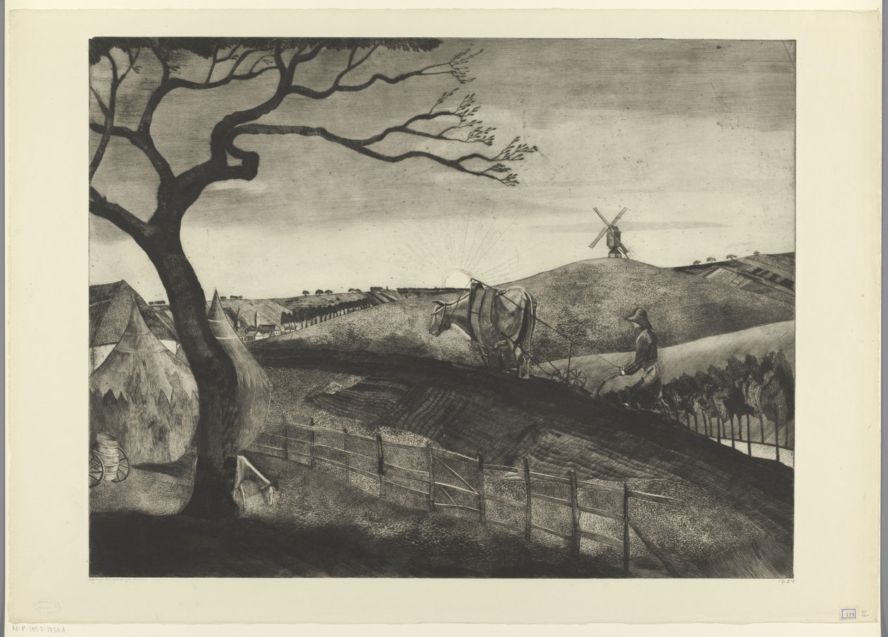 Szántó farmer egy ökörrel Etikhove-ban Laborer Flamand (eredeti cím) alkotó: Lodewijk Schelfhout (signed by artist)