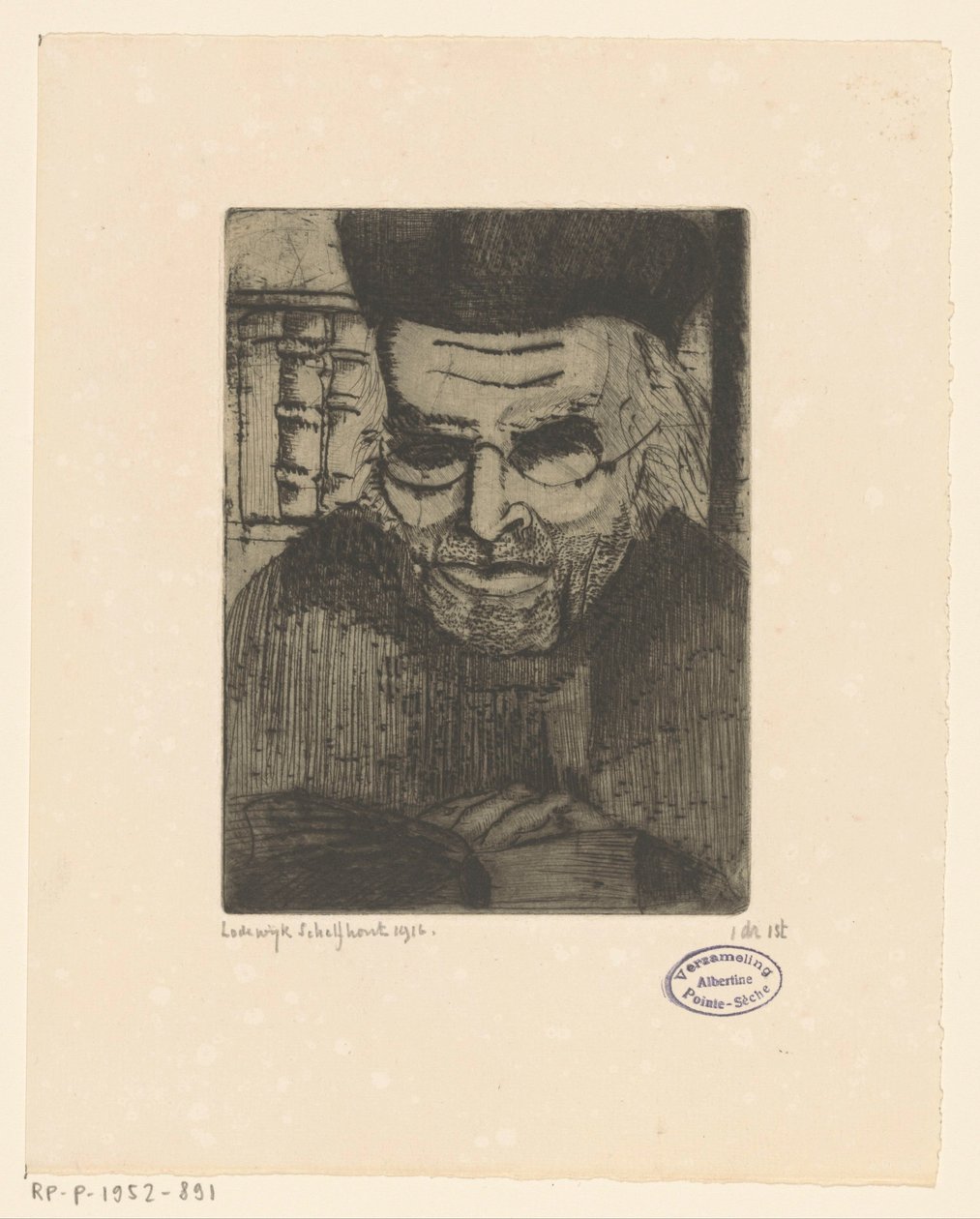 Portré G.J. Brinkman alkotó: Lodewijk Schelfhout (signed by artist)