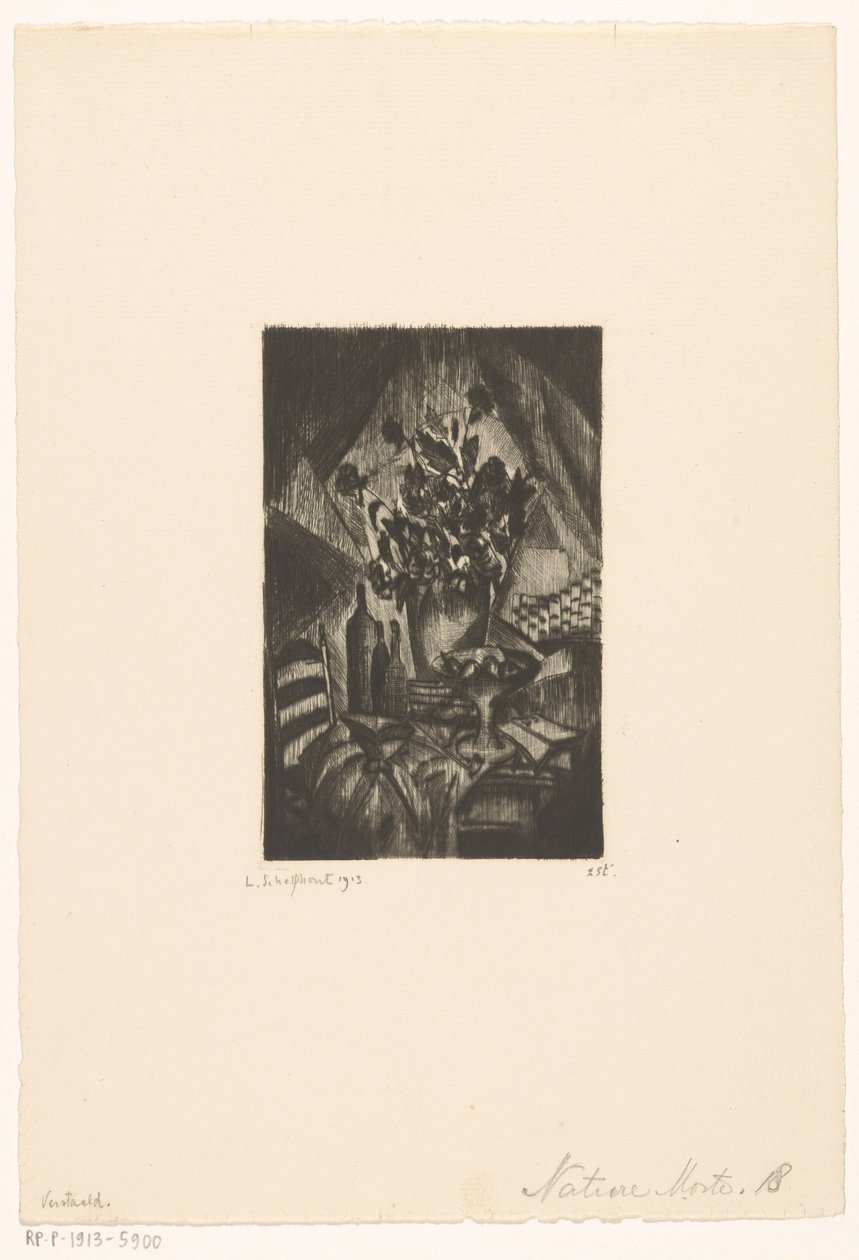 Stilleven Nature morte (eredeti cím az objektumon) alkotó: Lodewijk Schelfhout (signed by artist)