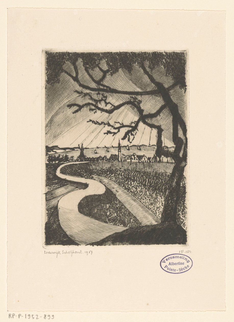 Veere (eredeti cím) alkotó: Lodewijk Schelfhout (signed by artist)