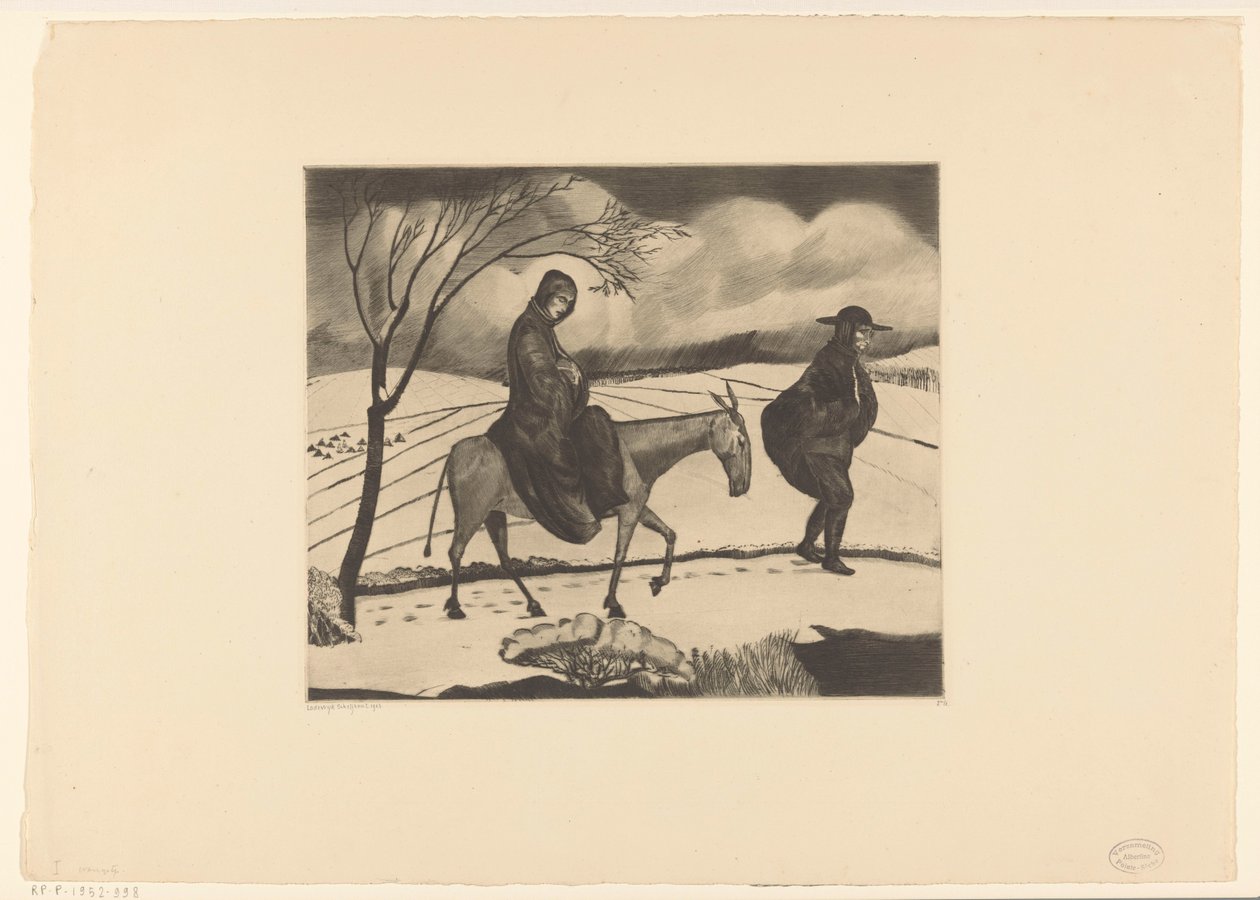 Repülés Egyiptomba La Fuite Egypt I (eredeti cím) alkotó: Lodewijk Schelfhout (signed by artist)