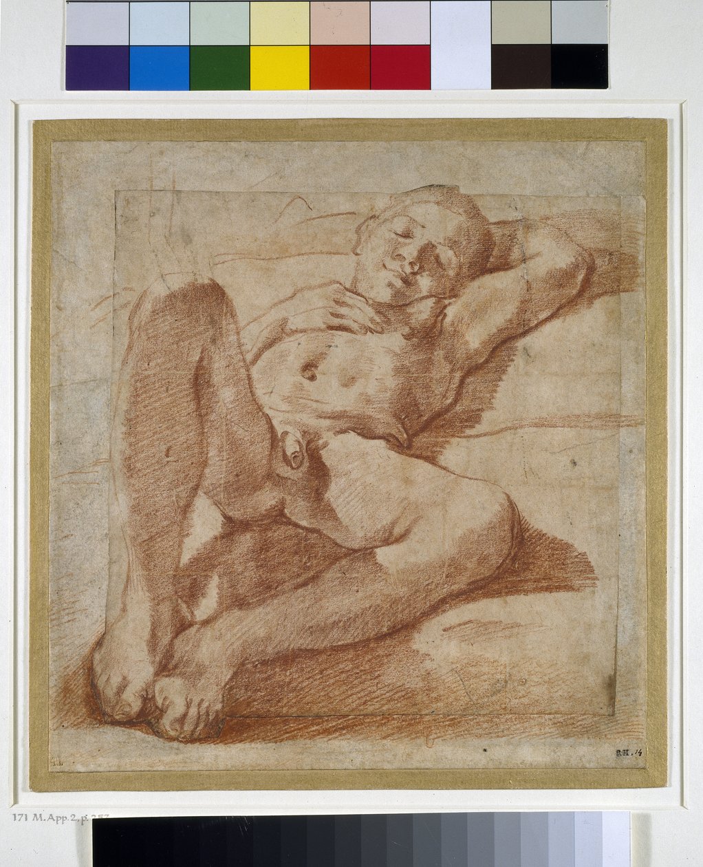 Tanulmány egy meztelen fiúról alkotó: Lodovico Carracci