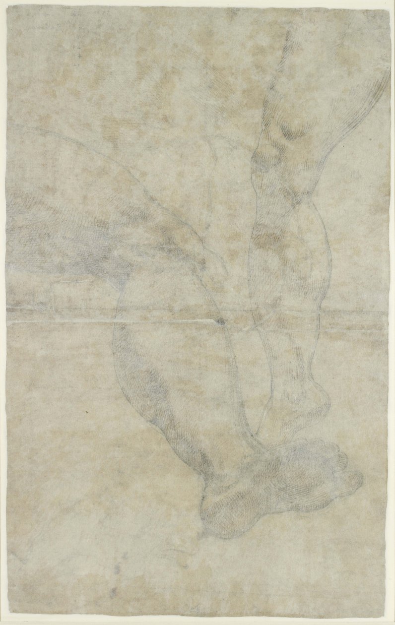 Verso: Két pár láb vizsgálata (toll és barna tinta fekete krétával) alkotó: Lodovico Carracci