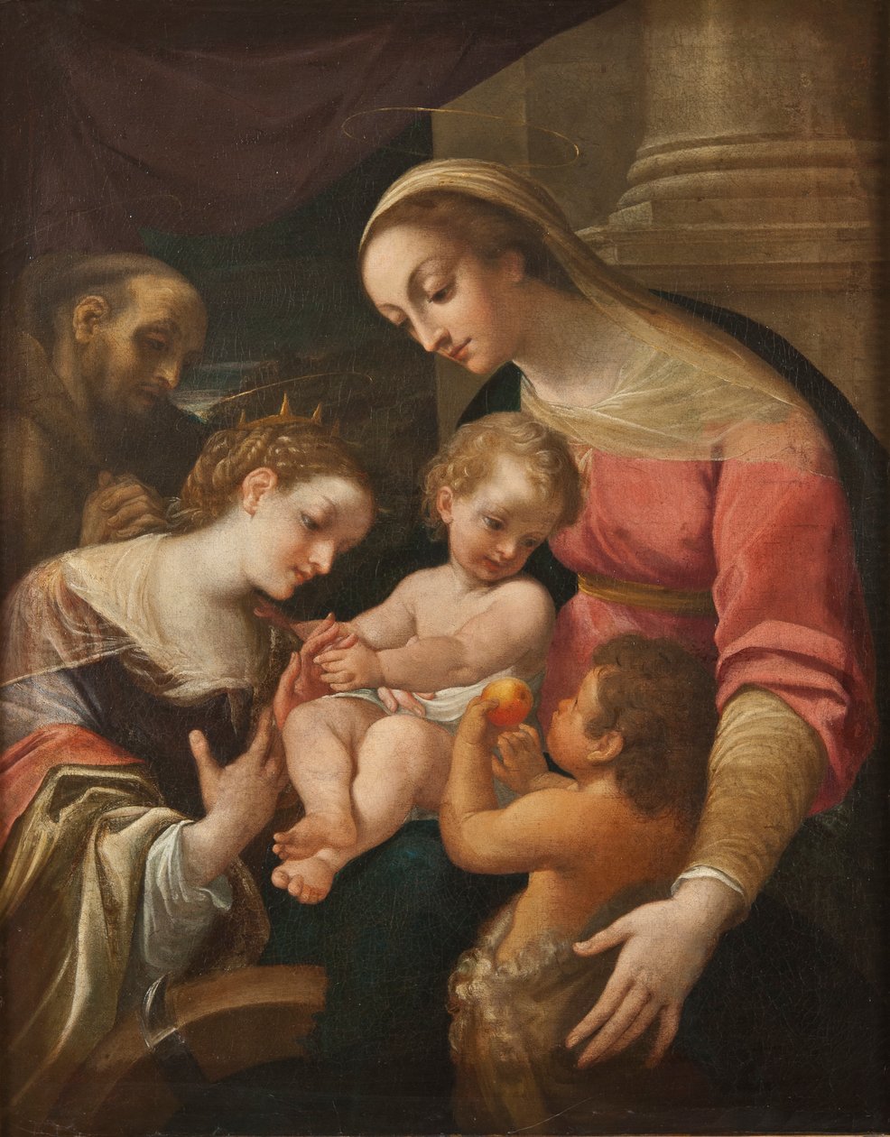 Szent Katalin misztikus házassága, 1600-30 körül alkotó: Lodovico after Carracci