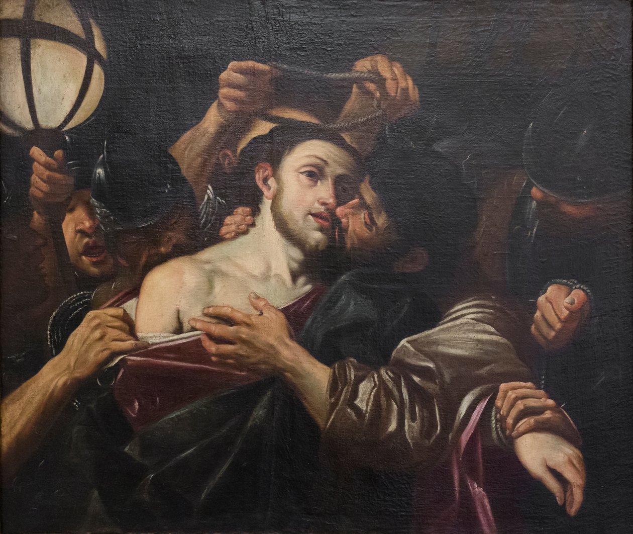 Júdás csókja, Ludovico Carracci után, ismeretlen bolognai művész (olaj, vászon) alkotó: Lodovico (after) Carracci